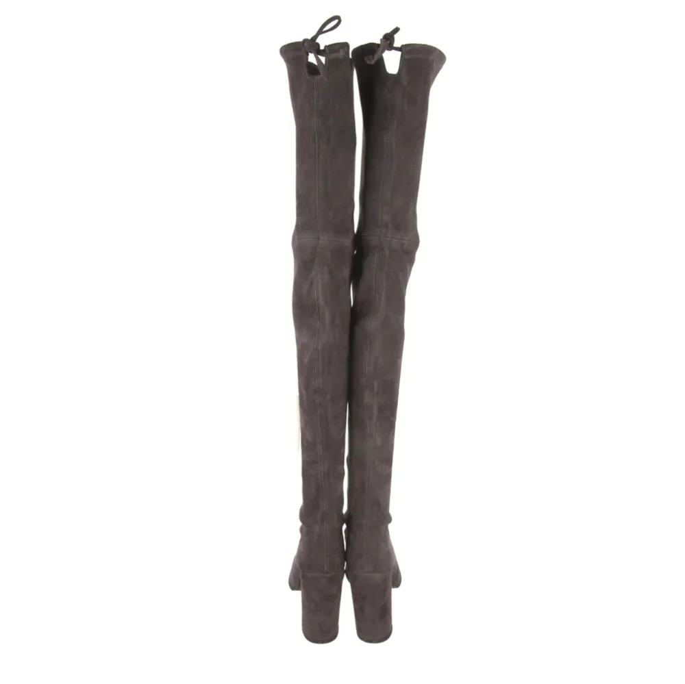 🩶 Stuart Weitzman Hiline otk over the knee italian suede leather boots 8.5M - Picture 4 of 7